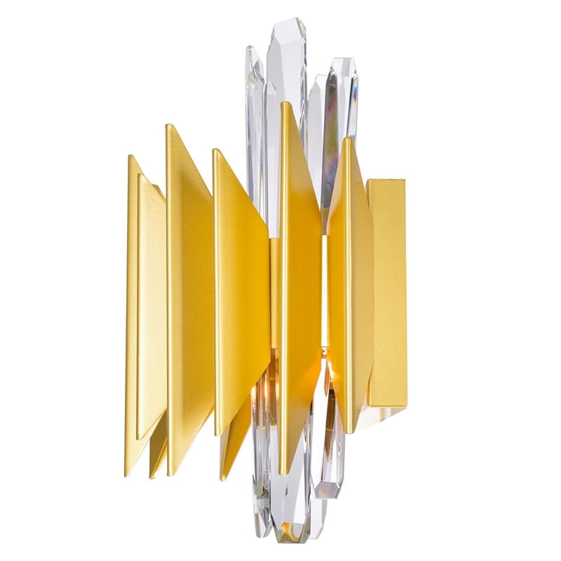CWI Lighting Cityscape 5 Light Contemporary Metal Wall Sconce in Satin Gold