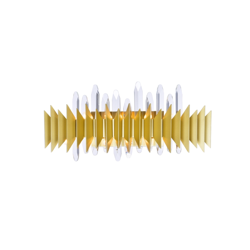 CWI Lighting Cityscape 7 Light Metal Light Wall Sconce in Satin Gold