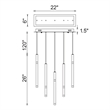 CWI Lighting Flute 5 Light Contemporary Metal LED Chandelier in Black