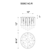 CWI Lighting Water Drop 6 Light Contemporary Metal Flush Mount in Chrome