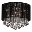 CWI Lighting Water Drop 6 Light Contemporary Metal Flush Mount in Chrome