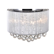 CWI Lighting Water Drop 6 Light Drum Shade Metal Flush Mount in Chrome