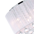 CWI Lighting Water Drop 6 Light Metal Flush Mount with Drum Shade in Chrome