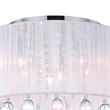 CWI Lighting Water Drop 6 Light Metal Flush Mount with Drum Shade in Chrome