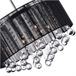CWI Lighting Water Drop 6 Light Drum Shade Metal Chandelier in Chrome