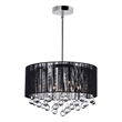 CWI Lighting Water Drop 6 Light Drum Shade Metal Chandelier in Chrome