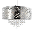 CWI Lighting Eternity 9 Light Drum Shade Metal Chandelier in Chrome