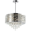 CWI Lighting Eternity 9 Light Drum Shade Metal Chandelier in Chrome