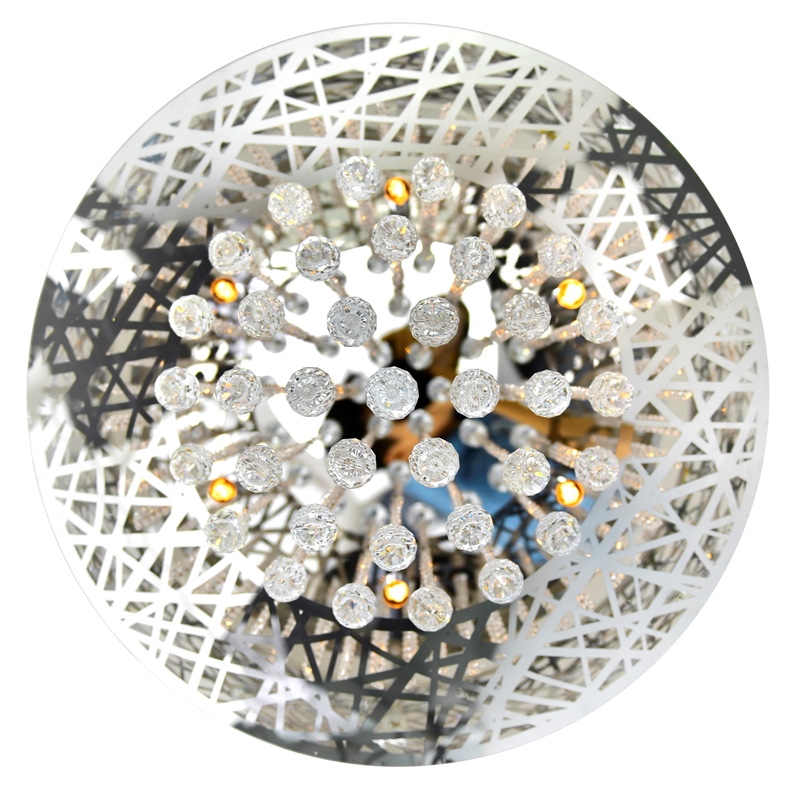 CWI Lighting Eternity 9 Light Drum Shade Metal Chandelier in Chrome