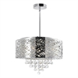 CWI Lighting Eternity 9 Light Drum Shade Metal Chandelier in Chrome