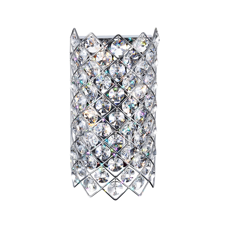 CWI Lighting Chique 4 Light Transitional Metal Wall Sconce in Chrome