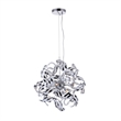CWI Lighting Swivel 12 Light Contemporary Metal Chandelier in Chrome
