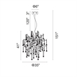 CWI Lighting Cherry Blossom 32 Light Transitional Metal Chandelier in Chrome