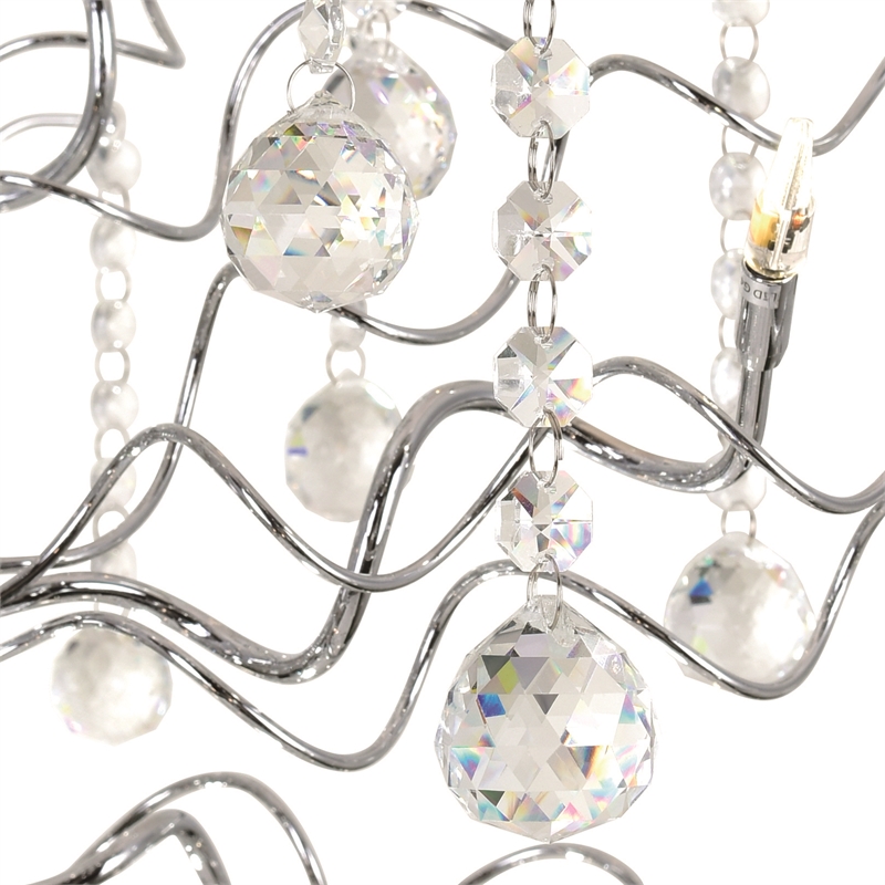 CWI Lighting Cherry Blossom 48 Light Transitional Metal Chandelier in Chrome