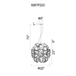CWI Lighting Swivel 14 Light Contemporary Metal Chandelier in Chrome