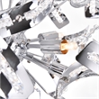 CWI Lighting Swivel 18 Light Contemporary Metal Chandelier in Chrome