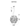 CWI Lighting Swivel 18 Light Contemporary Metal Chandelier in Chrome