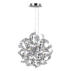 CWI Lighting Swivel 18 Light Contemporary Metal Chandelier in Chrome