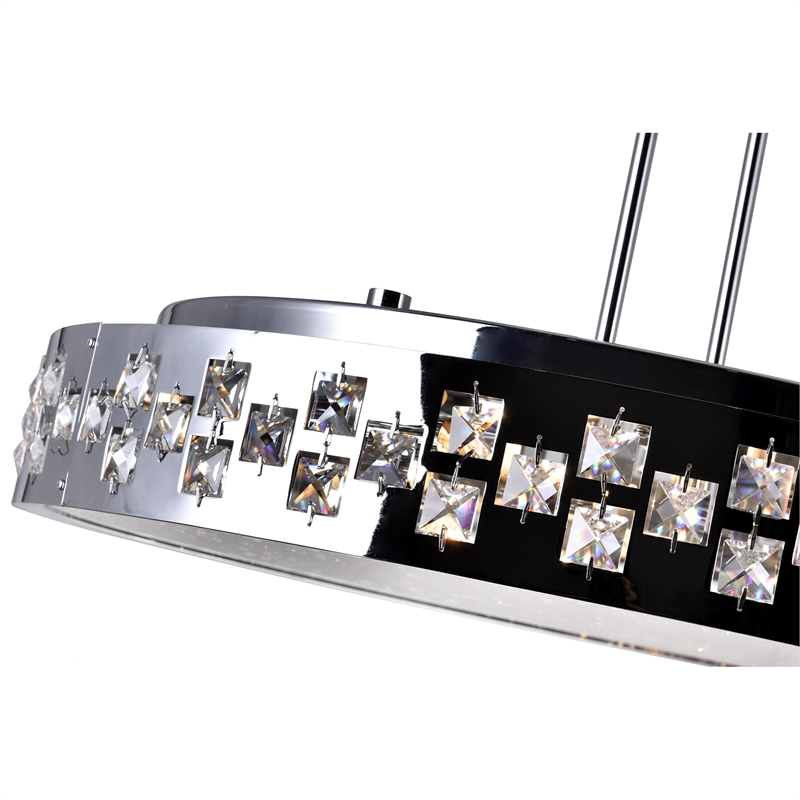 CWI Lighting Cinderella 10 Light Down Transitional Metal Chandelier in Chrome