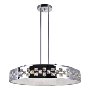 CWI Lighting Cinderella 10 Light Down Transitional Metal Chandelier in Chrome
