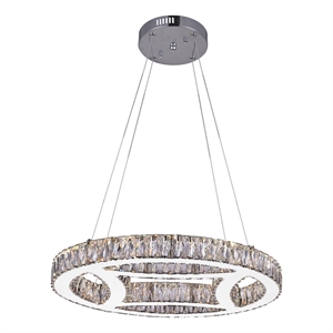 CWI Lighting Beyond Transitional Metal LED Chandelier in Chrome