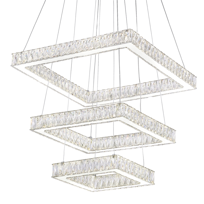 CWI Lighting Florence 2Transitional Metal LED Chandelier in Chrome