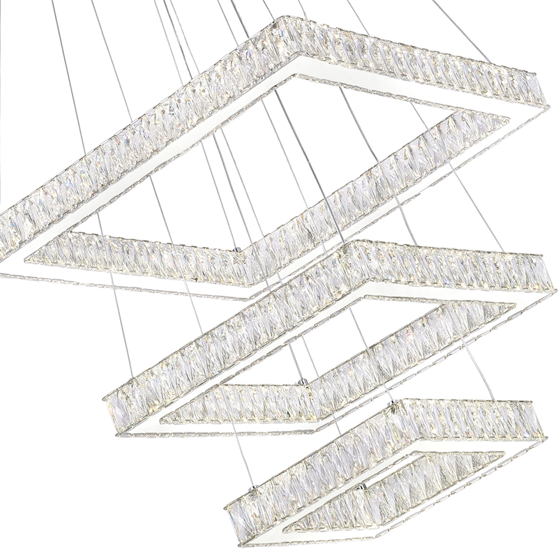 CWI Lighting Florence 2Transitional Metal LED Chandelier in Chrome