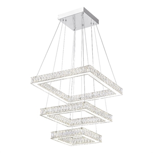 CWI Lighting Florence 2Transitional Metal LED Chandelier in Chrome