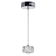 CWI Lighting Milan Contemporary Metal LED Mini Pendant in Chrome