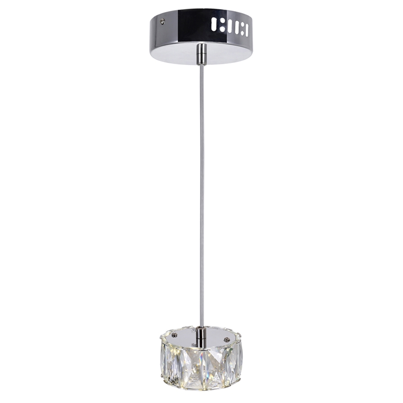 CWI Lighting Milan Contemporary Metal LED Mini Pendant in Chrome