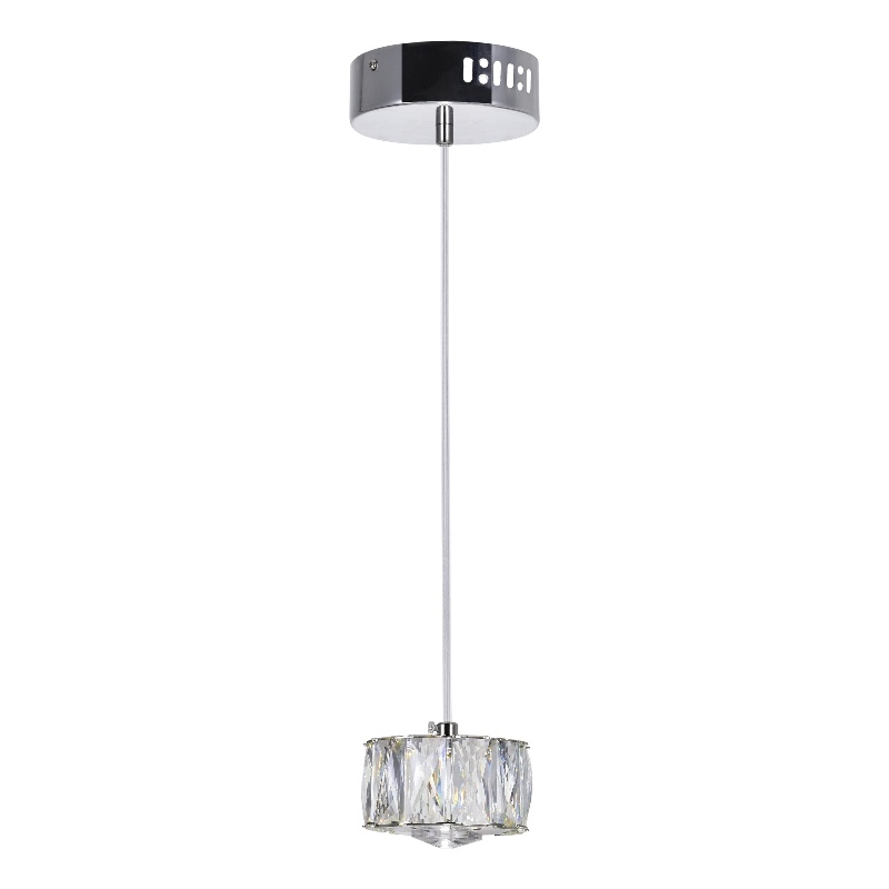 CWI Lighting Milan Contemporary Metal LED Mini Pendant in Chrome