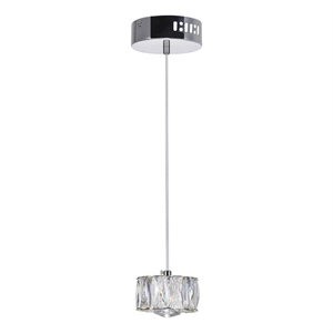 CWI Lighting Milan Contemporary Metal LED Mini Pendant in Chrome