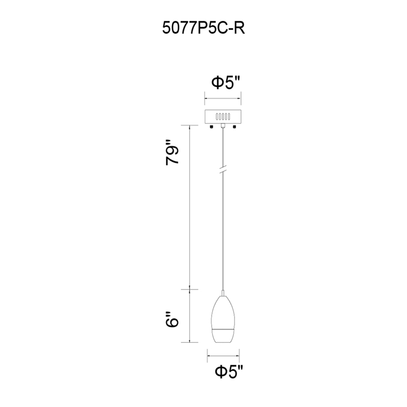 CWI Lighting Perrier 1 Light Down Contemporary Metal Mini Pendant in Chrome