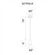 CWI Lighting Perrier 1 Light Down Contemporary Metal Mini Pendant in Chrome