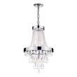 CWI Lighting Vast 3 Light Transitional Metal Chandelier in Chrome