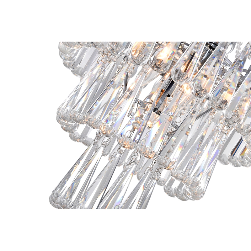 CWI Lighting Vast 6 Light Transitional Metal Chandelier in Chrome