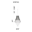 CWI Lighting Vast 6 Light Transitional Metal Chandelier in Chrome