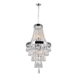 CWI Lighting Vast 6 Light Transitional Metal Chandelier in Chrome