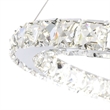 CWI Lighting Ring Transitional Metal LED Chandelier in Chrome
