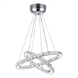 CWI Lighting Ring Transitional Metal LED Chandelier in Chrome