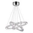 CWI Lighting RingTransitional Metal LED Chandelier in Chrome