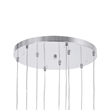 CWI Lighting Extended 9 Light Transitional Metal Pendant in Chrome