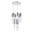 CWI Lighting Extended 9 Light Transitional Metal Pendant in Chrome