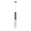 CWI Lighting Extended 1 Light Down Transitional Metal Mini Pendant in Chrome