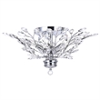 CWI Lighting Ivy 6 Light Transitional Metal Flush Mount in Chrome