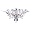 CWI Lighting Ivy 6 Light Transitional Metal Flush Mount in Chrome