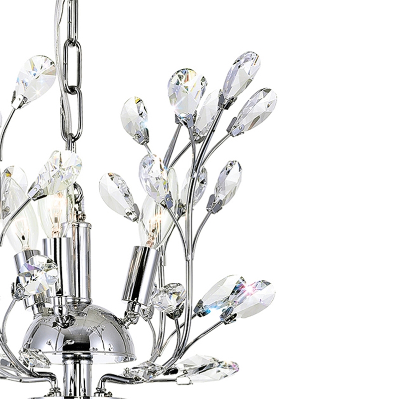 CWI Lighting Ivy 6 Light Transitional Metal Chandelier in Chrome