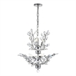 CWI Lighting Ivy 6 Light Transitional Metal Chandelier in Chrome