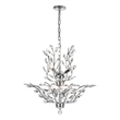 CWI Lighting Ivy 9 Light Transitional Metal Chandelier in Chrome