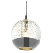 CWI Lighting Perrier 1 Light Down Contemporary Metal Mini Pendant in Chrome